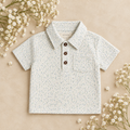 Ezra Muslin Henley - Pinehurst / Powder + Shell