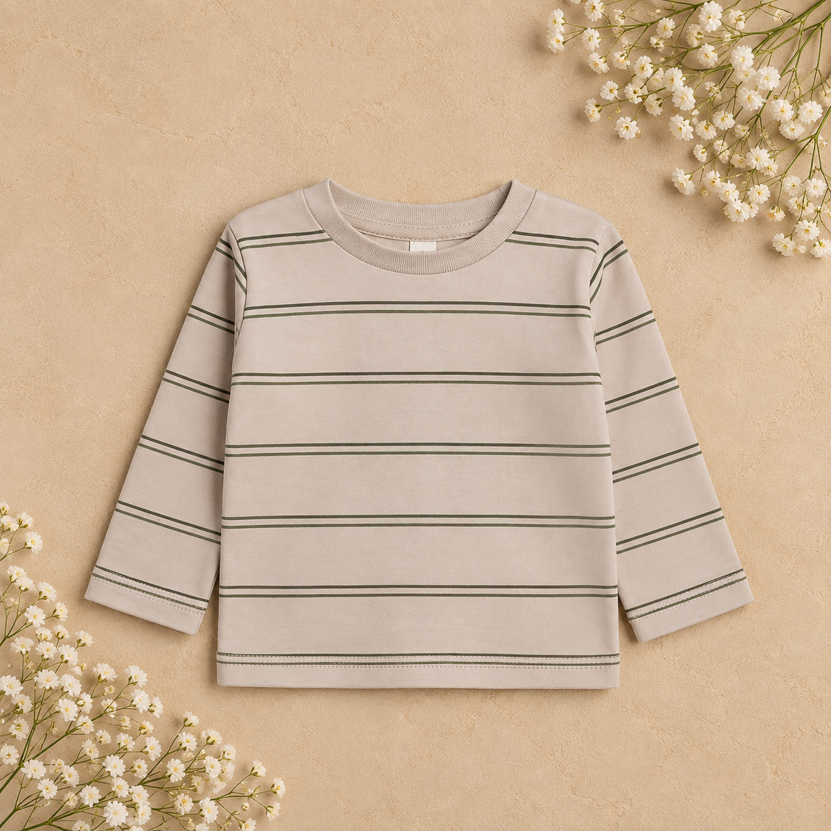 Turk Long Sleeve Crew - Oak Stripe
